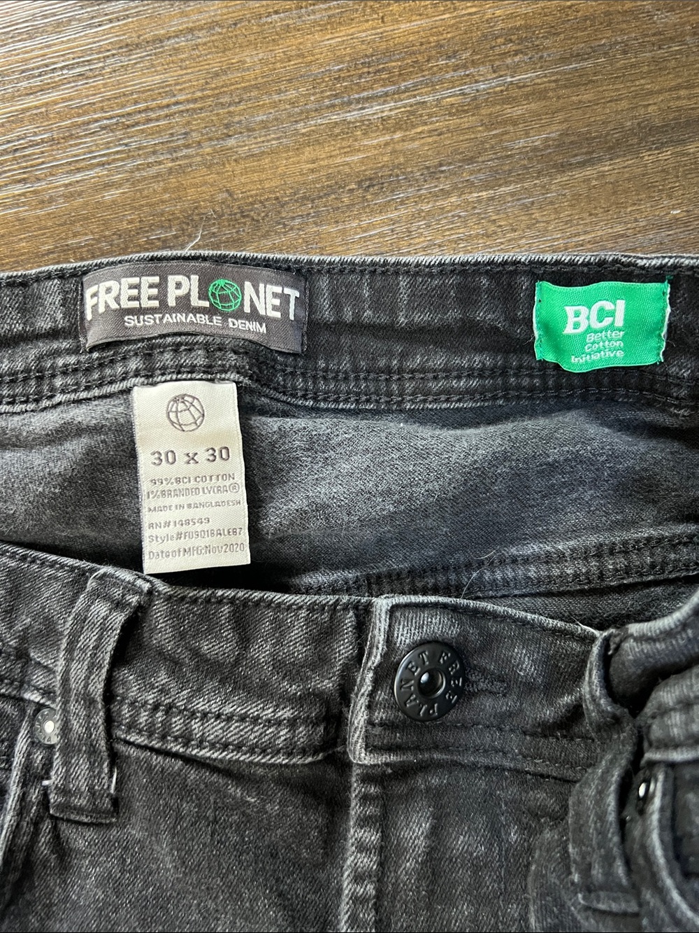 Free Planet Men's Black Slim Denim Jeans